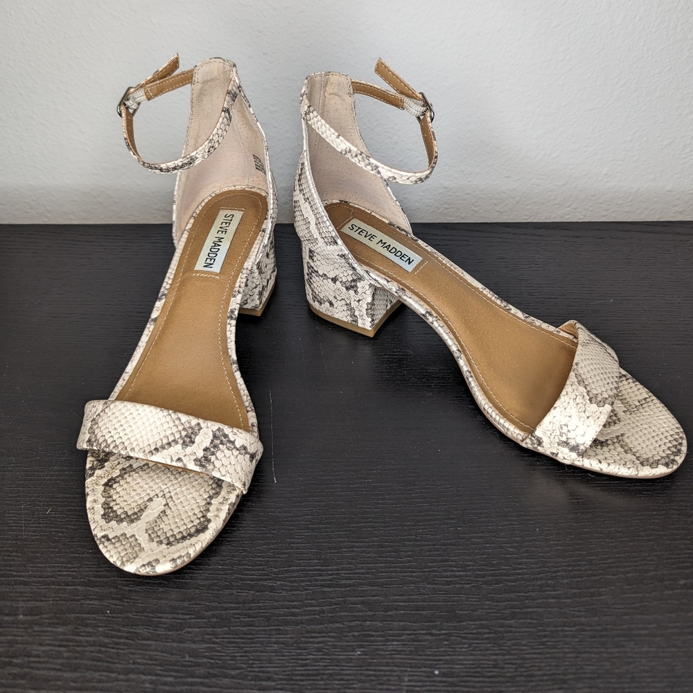 Steve Madden Irene snake print heel